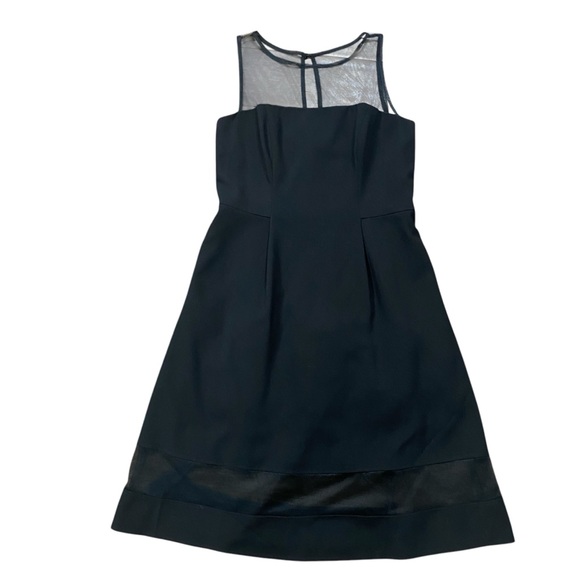 Aidan Mattox Chic Black Cocktail Dress Sleeveless A-Line Fit & Flare Sz 10 - Picture 2 of 14